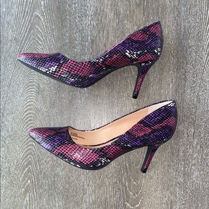 INC Women's Zitah Pointed toe Pumps Purple Snake Size 8